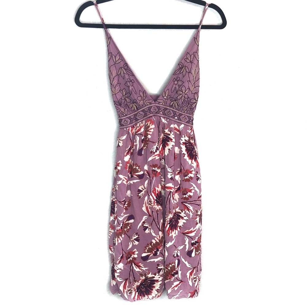Xhilirarion Boho Floral Mini Dress